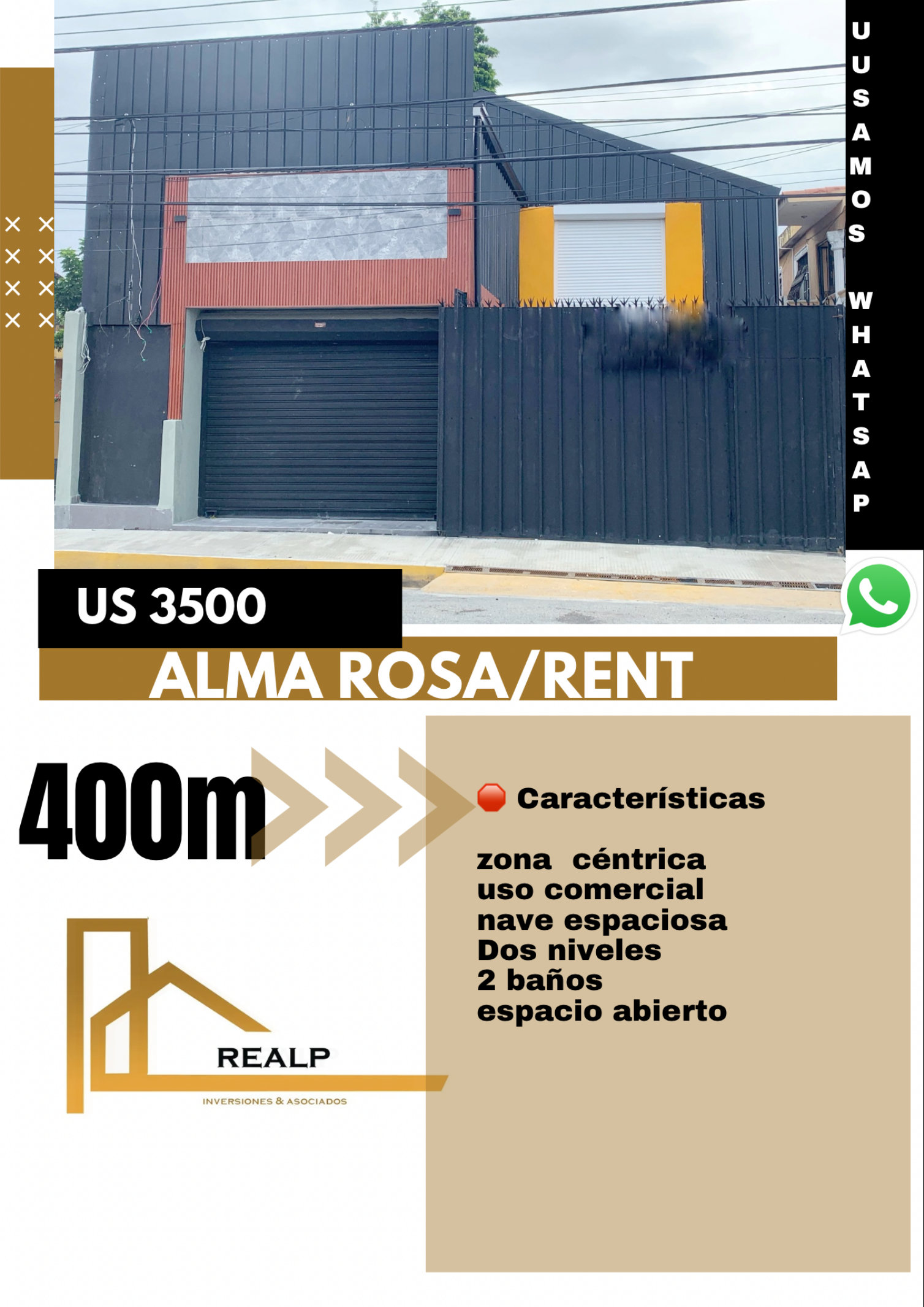 oficinas y locales comerciales - Alquiler local tipo Nave en Alma Rosa 0