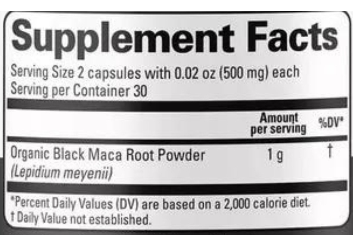 Salud y Equipamiento Médico - Os Organic - Maca Negra 60cps 1
