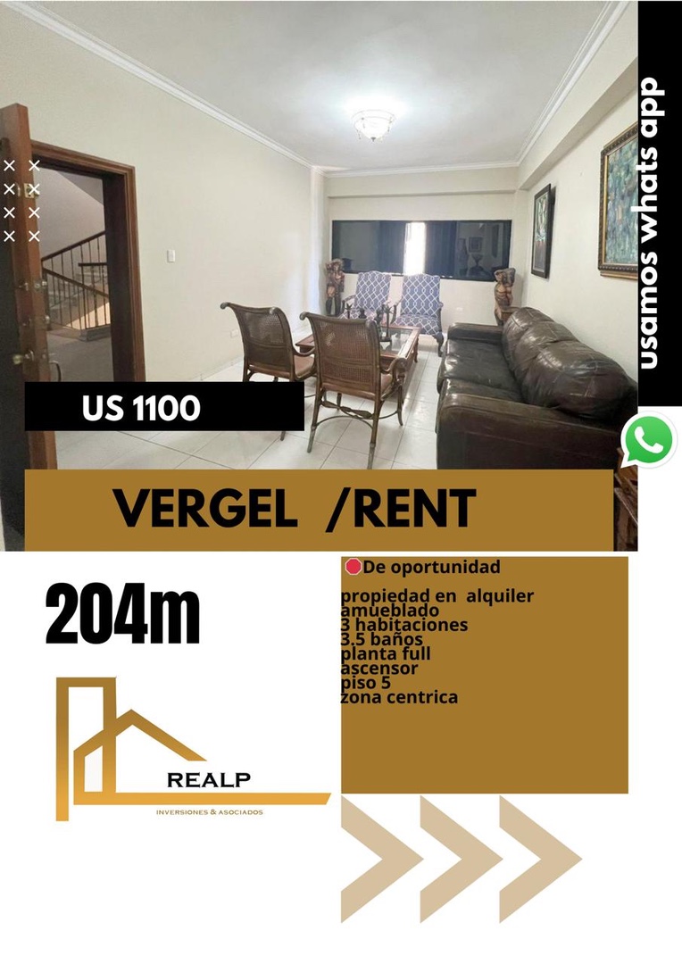 apartamentos - Apartamento amoblado el vergel  0