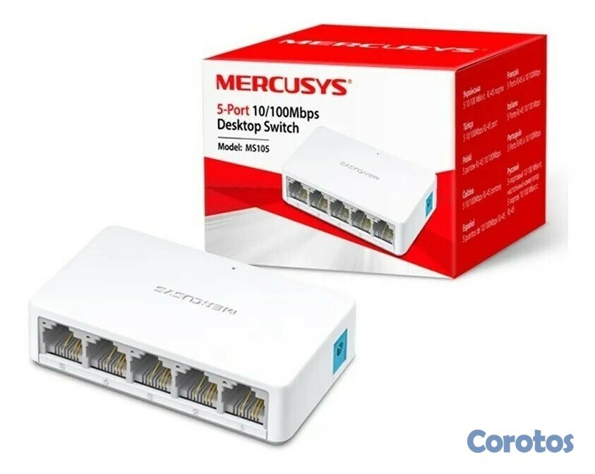 accesorios para electronica - Switch de escritorio mercusys de 5 puertos 10/100Mbps MS105 1