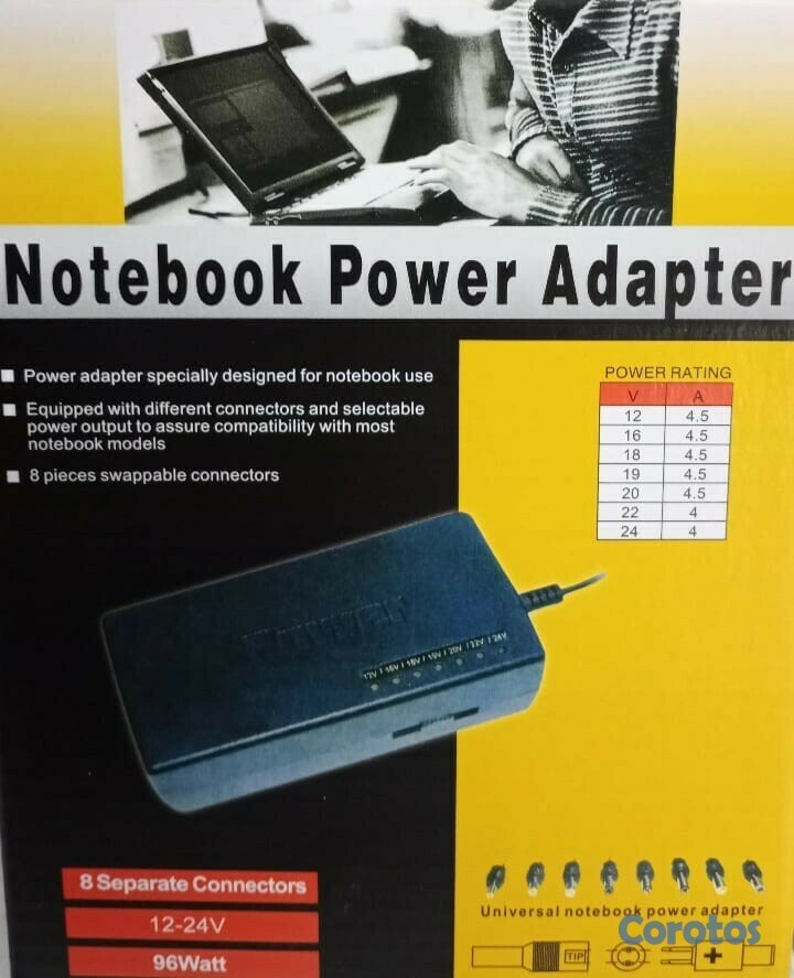 computadoras y laptops - CARGADOR UNIVERSAL PARA LAPTOP DE  REPUBLICA DIGITAL 96w 1