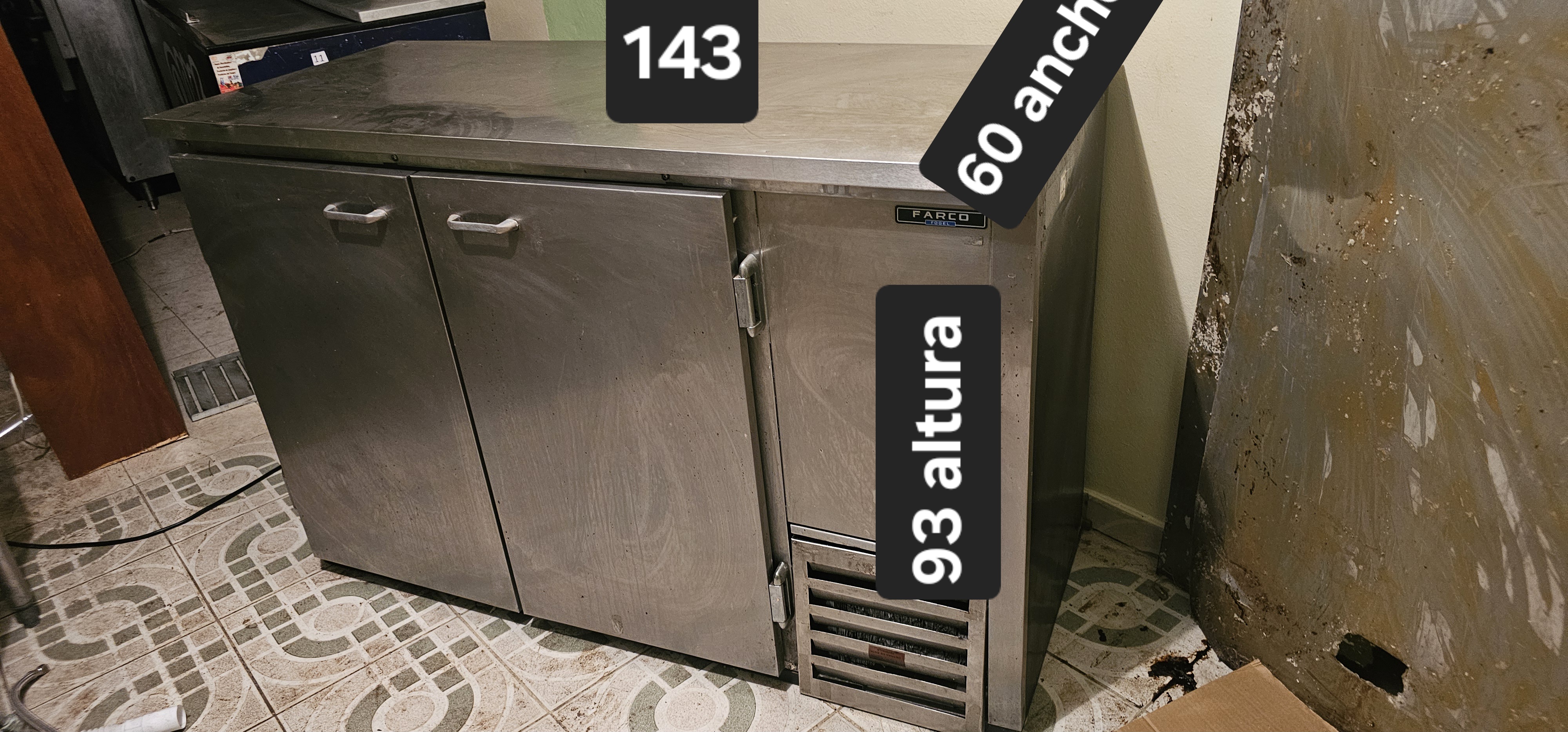 cocina - Mesa refrigerador 2 puertas Farco Precio de Oferta