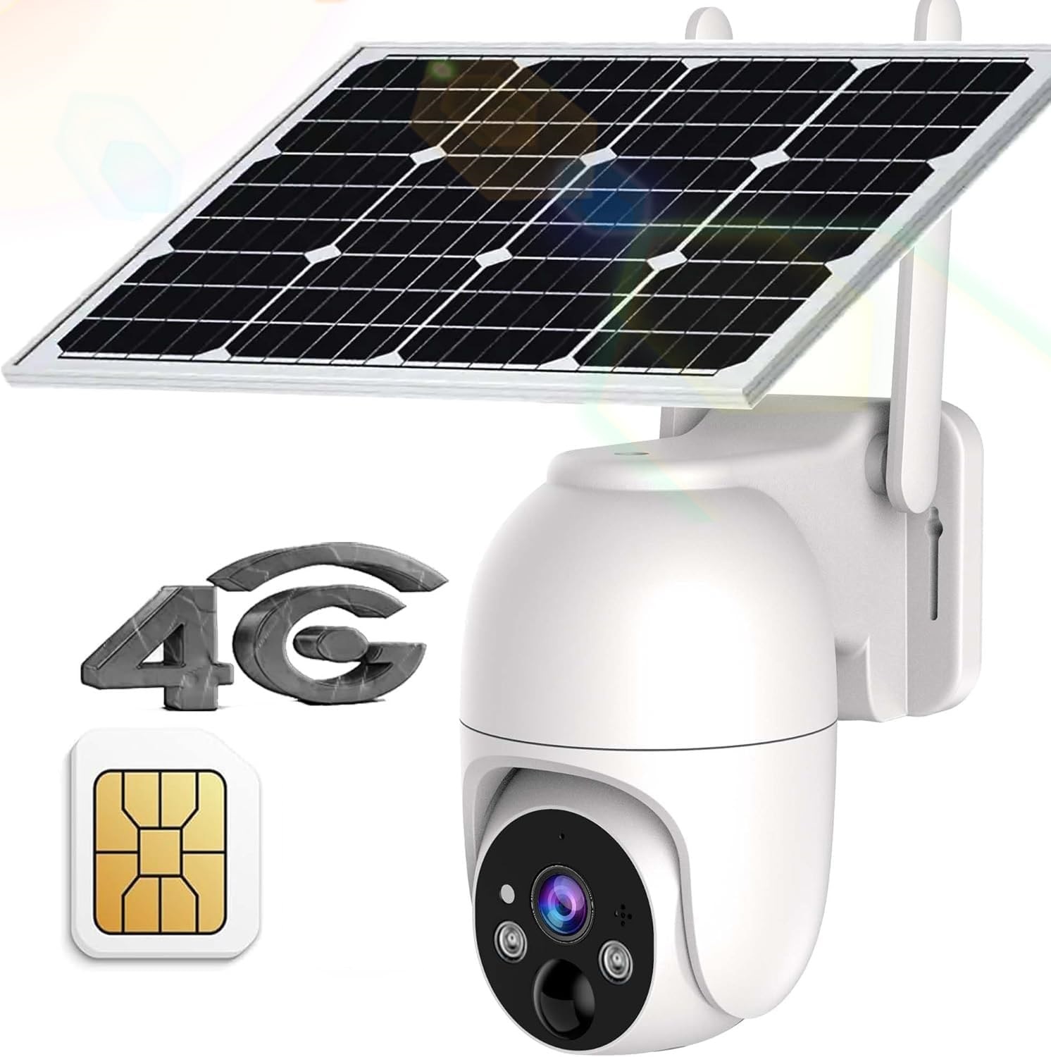 camaras y audio - Cámaras de seguridad solar 4G LTE 3MP 2K FHD 1