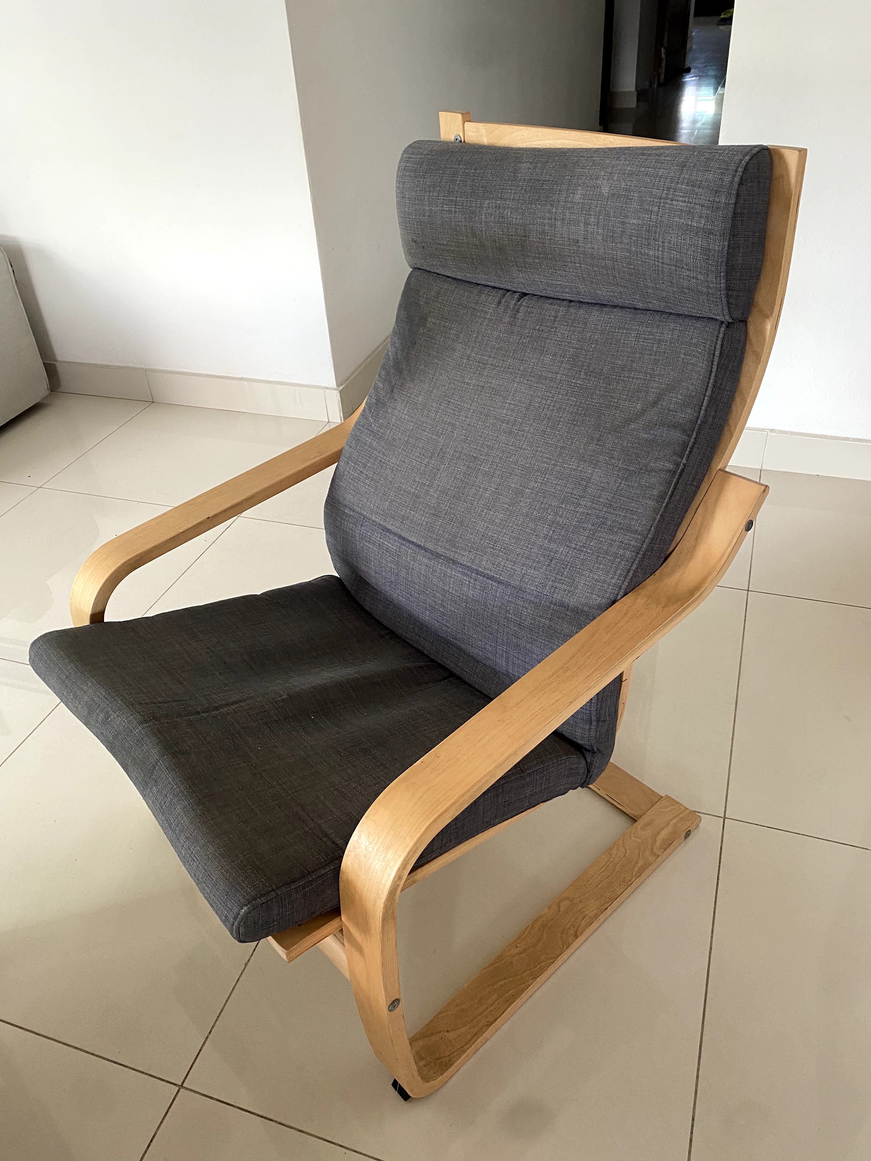 muebles y colchones - Sillon y reposapies IKEA POANG 2