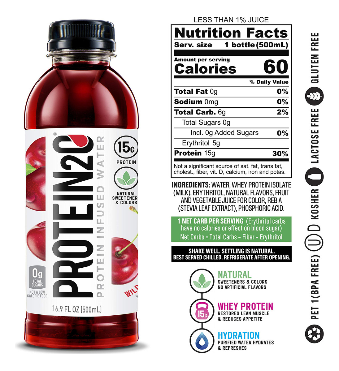 Salud y Equipamiento Médico - Protein2o 15 G De Agua Con Infusion De Proteina De Suero, Pa 2