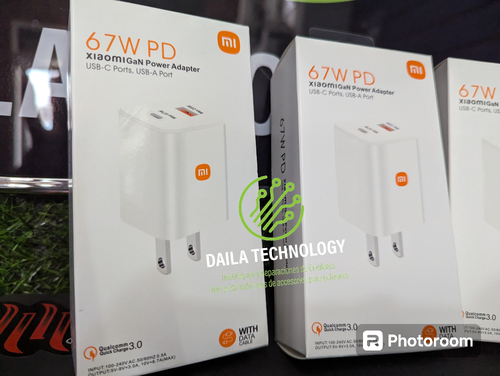 celulares y tabletas - Cargadores xiaomi 67W 1