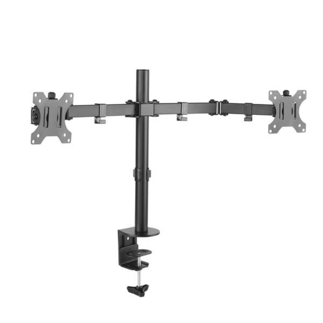 computadoras y laptops - SOPORTE PARA MONITOR DUAL, ARGOM, PARA MONITORES HASTA 32", CON ABRAZADERA  0