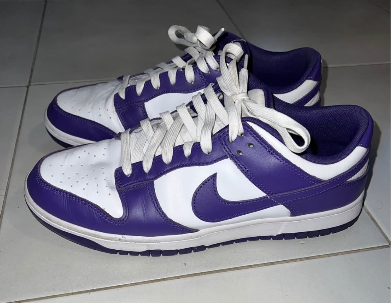 zapatos para hombre - Nike Dunk Low - Blanco/Morado - Size 10.5 de Hombre