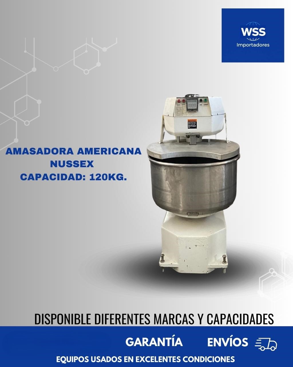 equipos profesionales - Amasadora Americana Nussex Capacidad 120KG 0