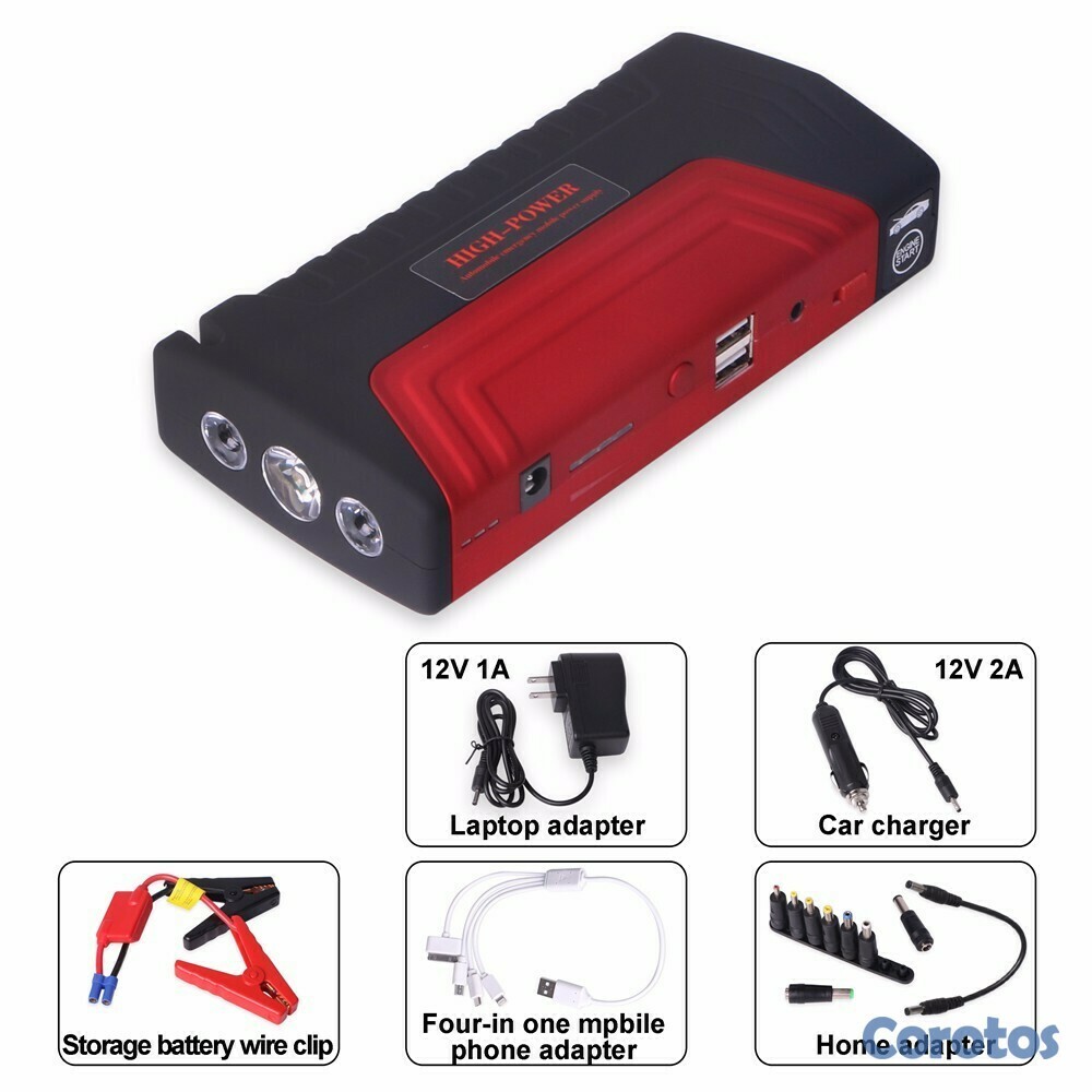 accesorios para electronica - Jumper de baterías para carros con puertos USB 2