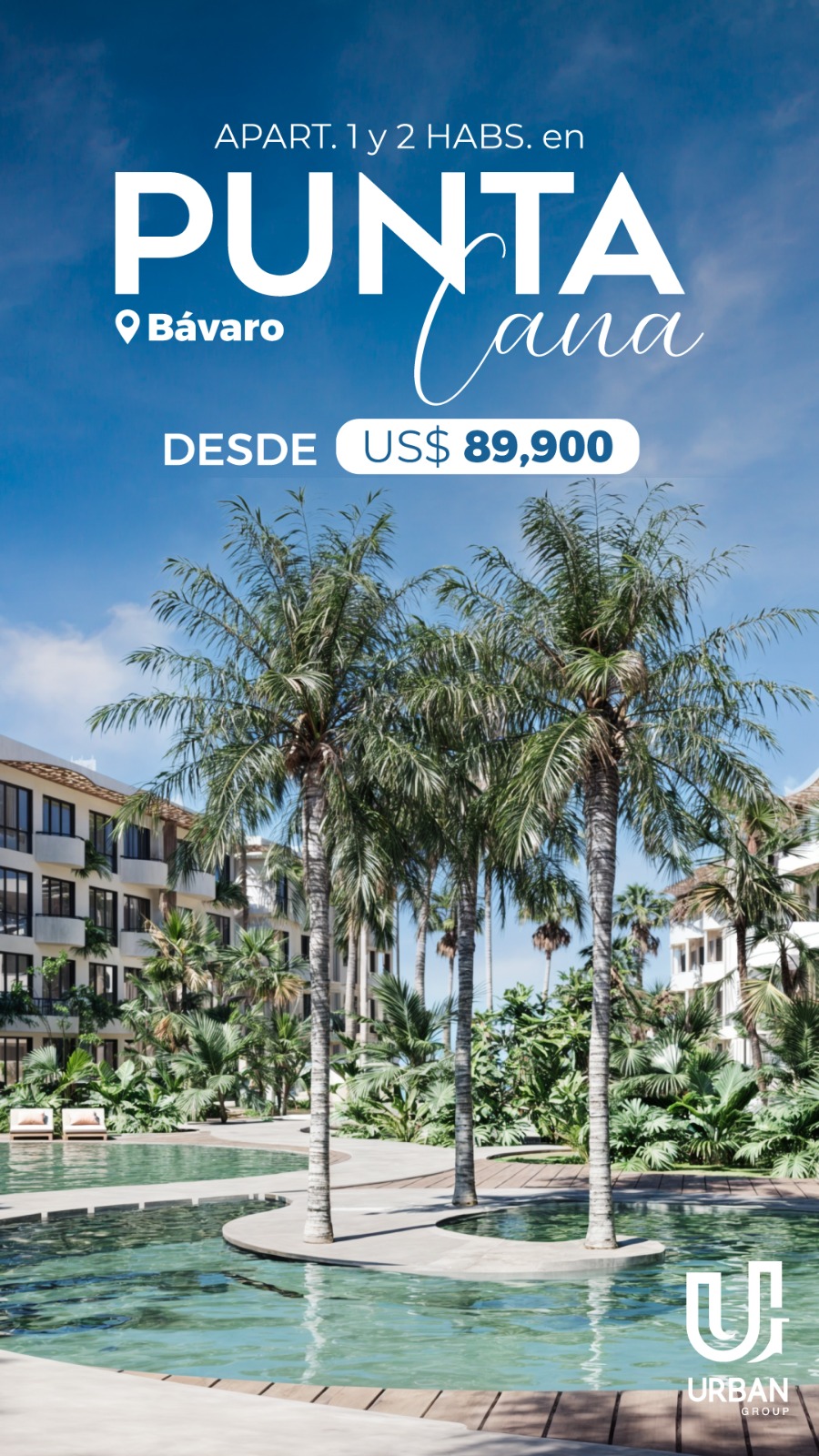 casas vacacionales y villas - APARTAMENTOS DE 1 Y 2 HABITACIONES EN PUNTA CANA. 6