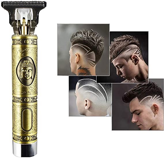 salud y belleza - Abejon dorado gold, calvo, corte al cero, recargable, sin cable. Afeitadora ANDI 6