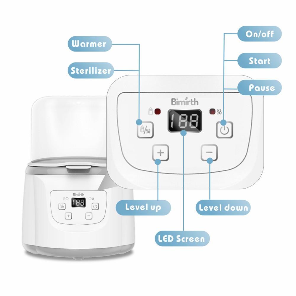cuidado y nutricion - Calentador y esterilizador de biberones 2 en 1 Bimirth 3