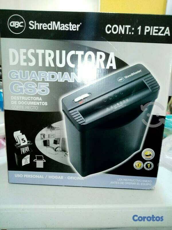 computadoras y laptops - TRICTURADORA GBC GS5, TRITURA 5 HOJAS A LA VEZ	 1
