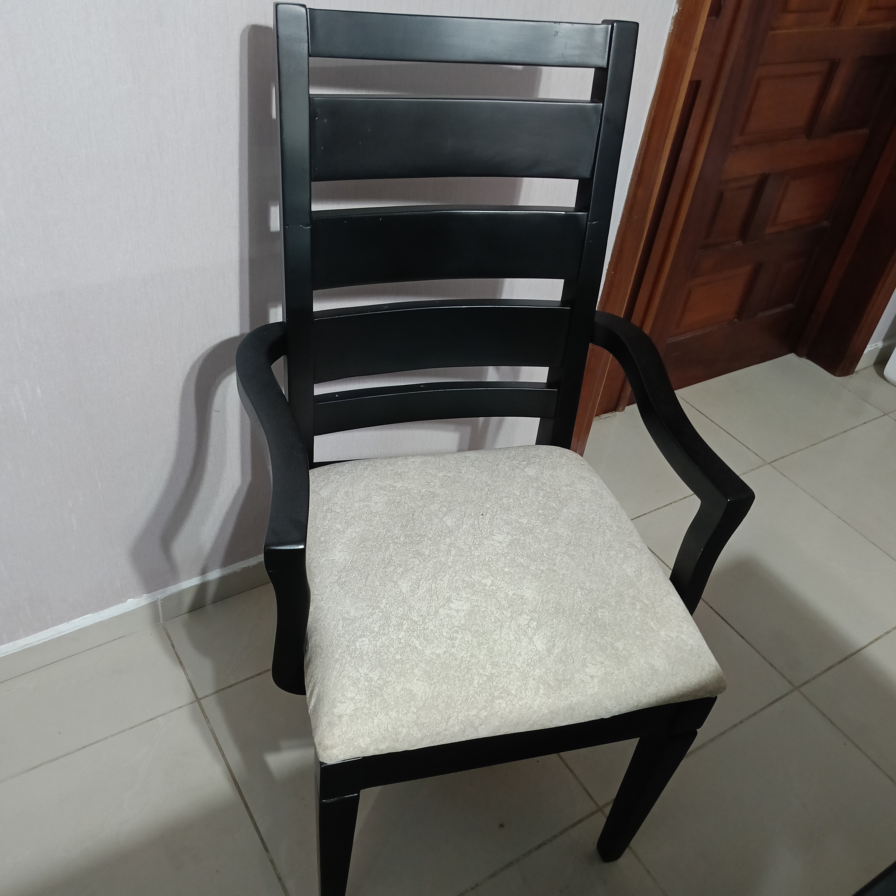 muebles y colchones - Comedor 6 personas Negro Caoba 1