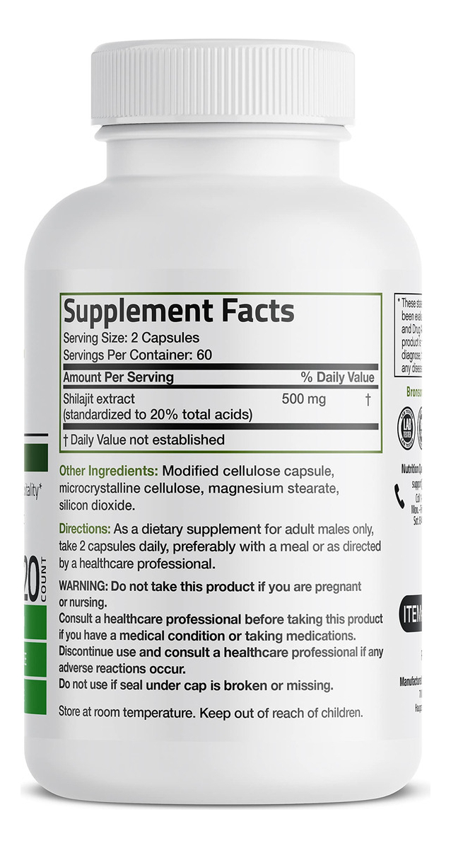 Salud y Equipamiento Médico - Extracto De Shilajit 500 Mg Energia Y Vitalidad 120 Capsulas 1