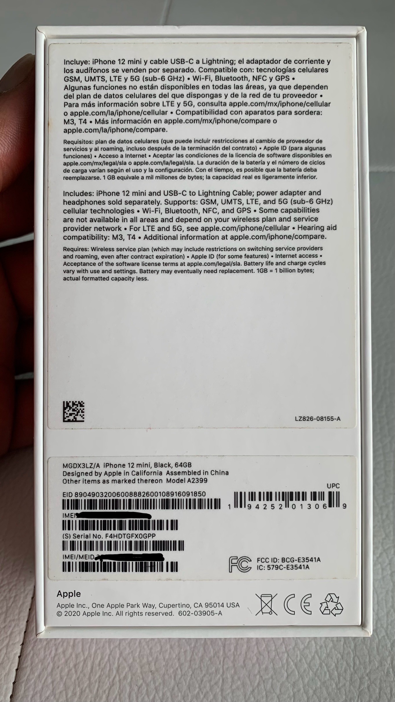 celulares y tabletas - Apple iPhone 12 Mini 64 GB 6