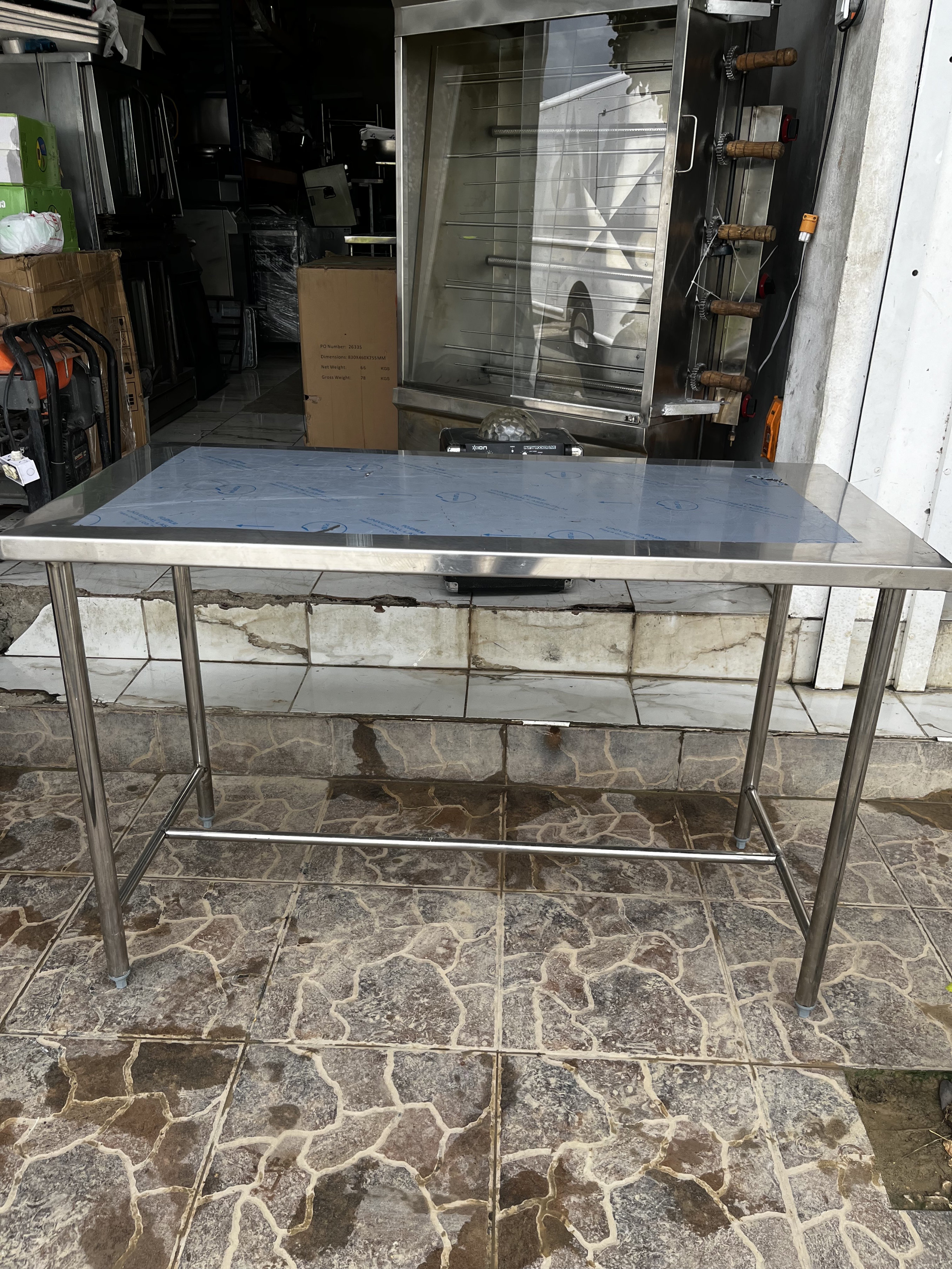 equipos profesionales - Mesa de trabajo en acero inoxidable calibre 16 (Robusto) 3