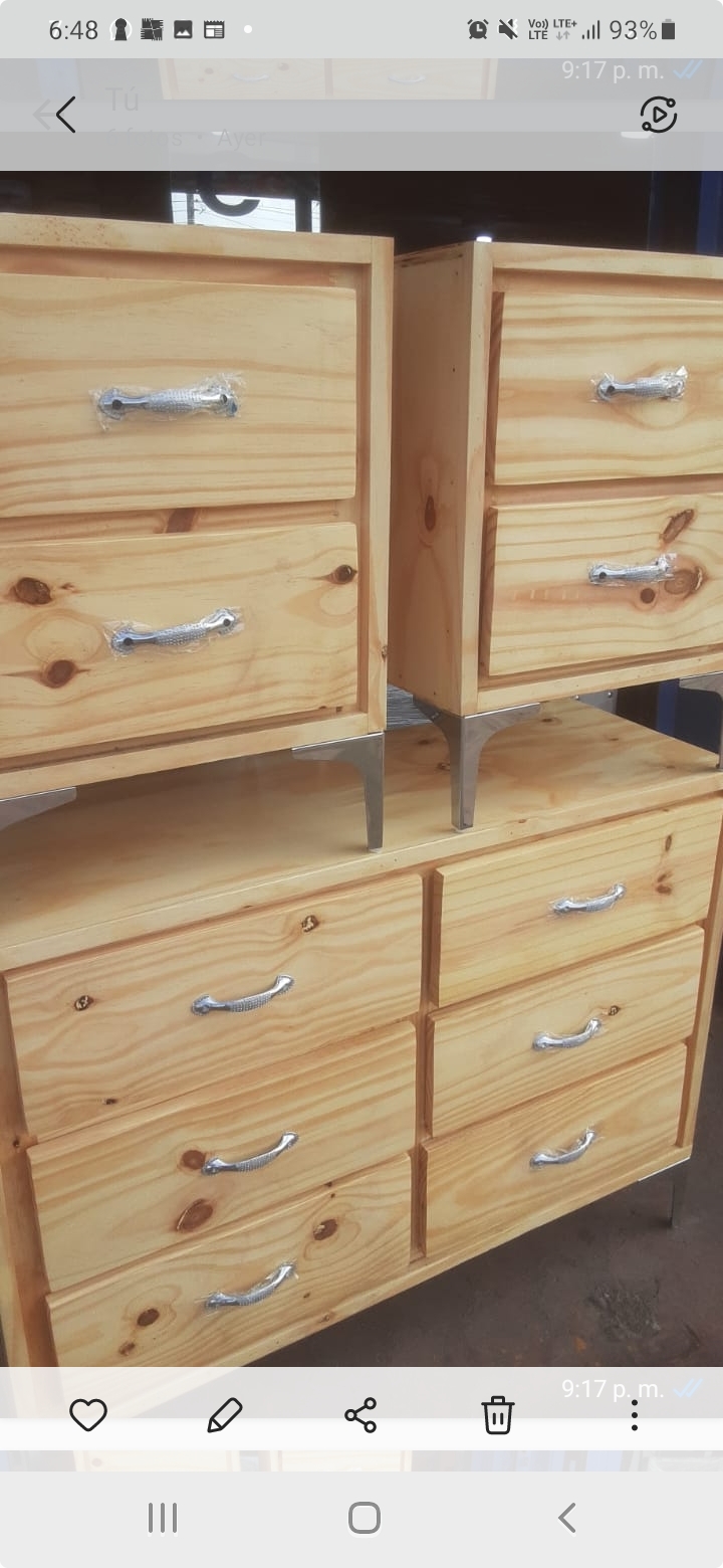 muebles y colchones - Gabetero en pino superior moderno y funcional  2