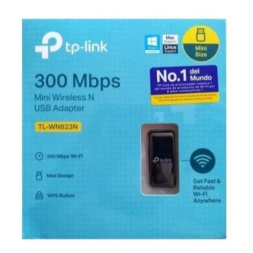 computadoras y laptops - ADAPTADOR DE RED MINI USB WIFI TP-LINK TL-WN823N, 2.4GHZ/300MBPS
