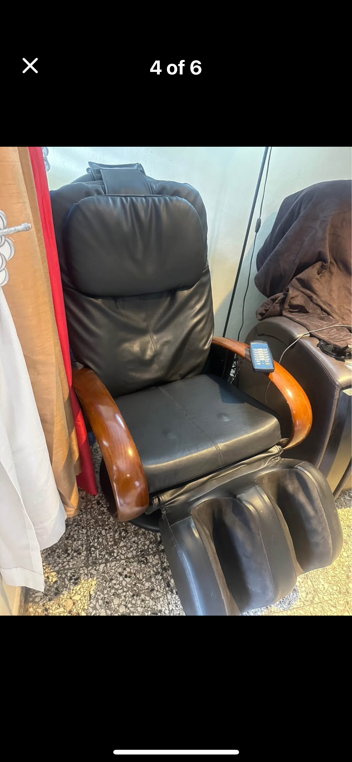 muebles y colchones - Sillon de masajes en leather negro, piernas, espal 1