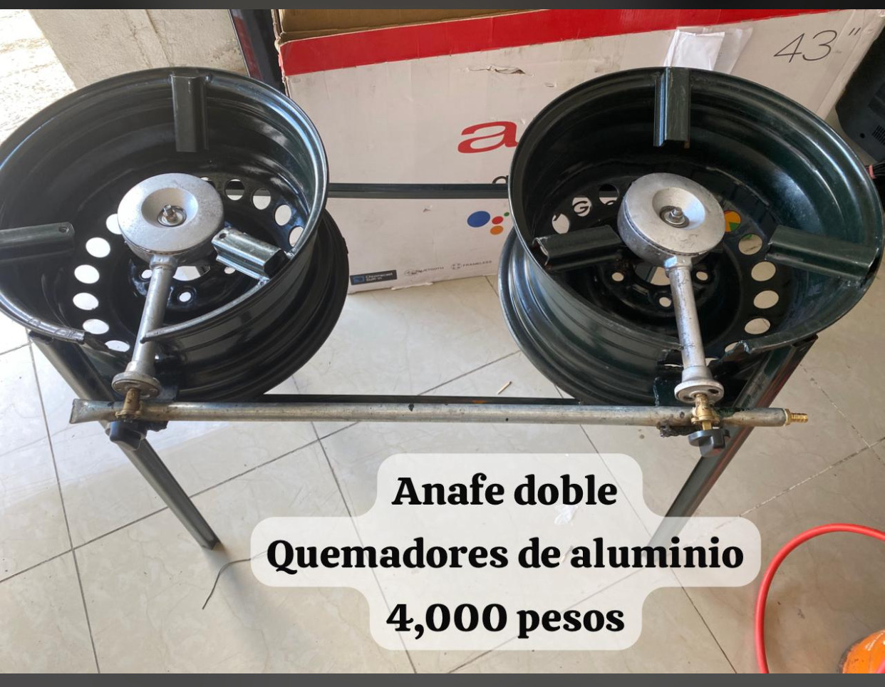 cocina - anafe doble quemadores de aluminio 0