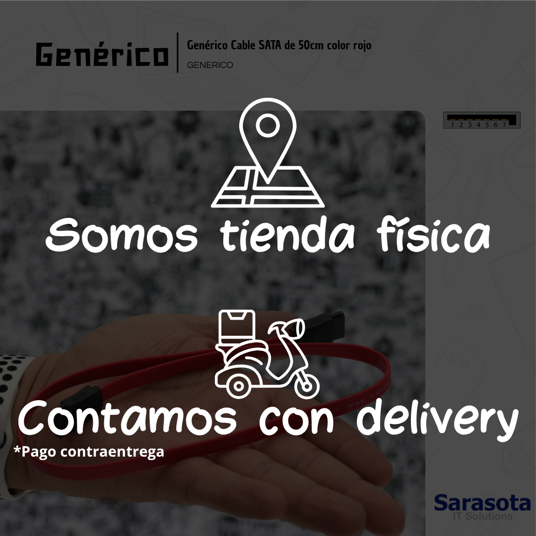 accesorios para electronica - Genérico Cable SATA de 50cm color rojo 2