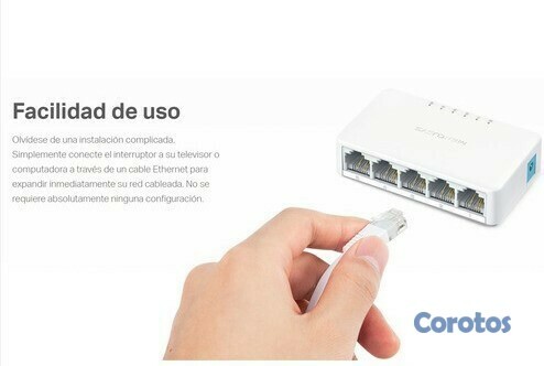 accesorios para electronica - Switch de escritorio mercusys de 5 puertos 10/100Mbps MS105 5