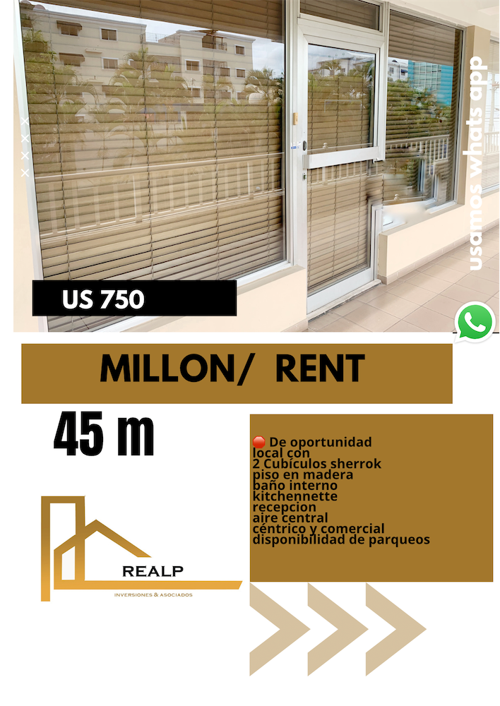 oficinas y locales comerciales - Local céntrico en el millon 0