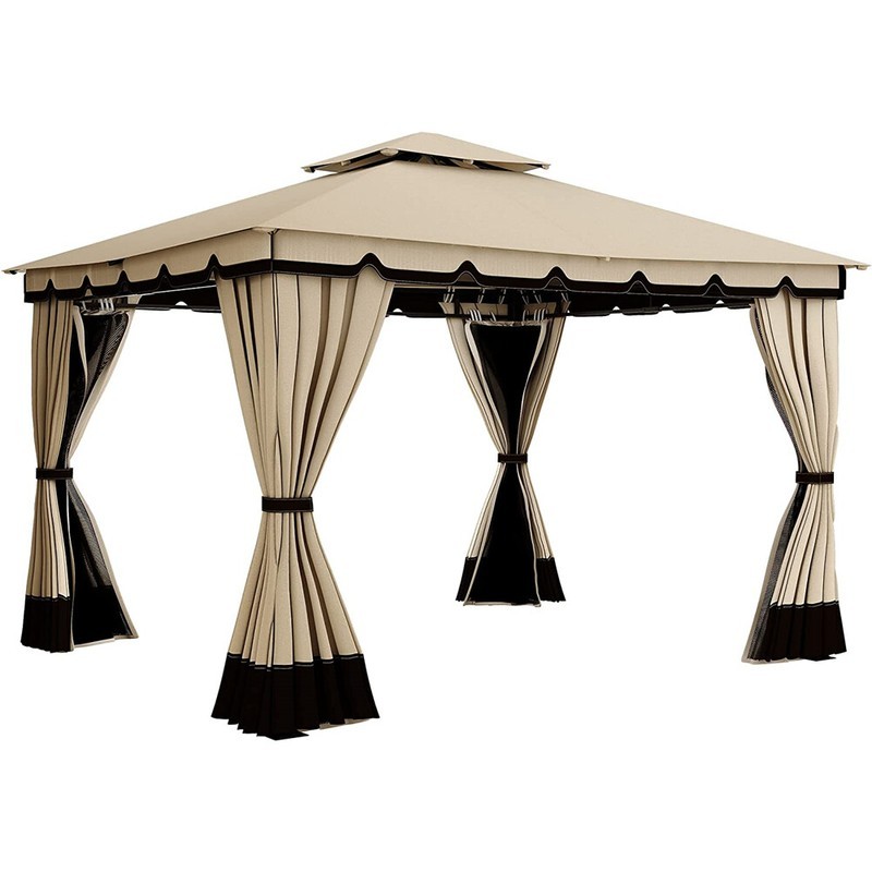 herramientas, jardines y exterior -  Outdoor Patio Double Fabric Roof Canopy Gazebo rd 36,500 6