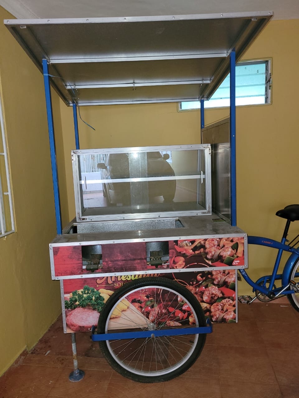 equipos profesionales - CARRITO PARA COMIDA CON TRICICLO INCLUYE VITRINA 2