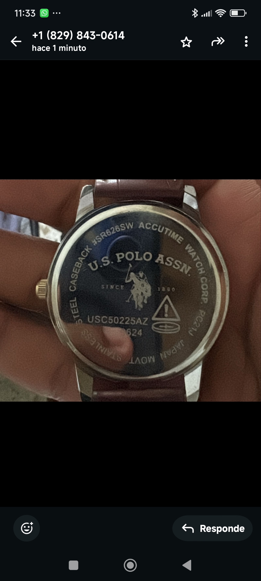 joyas, relojes y accesorios - reloj Polo original en su caja código QR para escanear 4