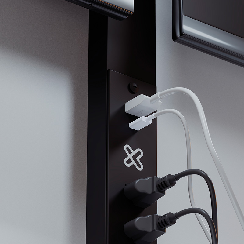 computadoras y laptops - SOPORTE PARA DOBLE MONITOR KLIPX, 13-32" CON REGLE 3