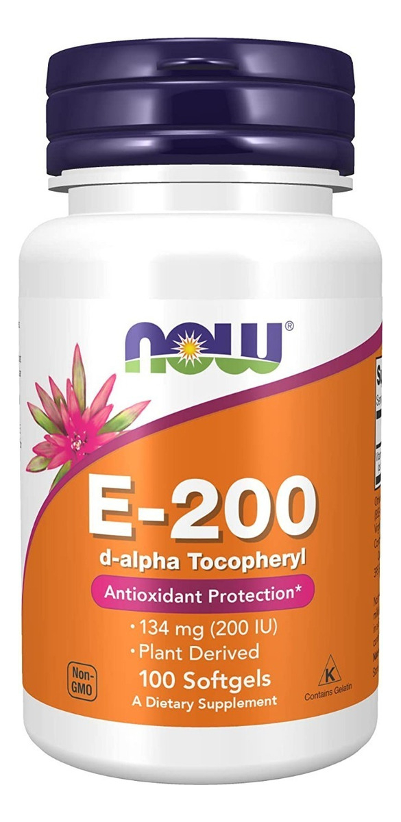 Salud y Equipamiento Médico - Vitamin E Now 200 Iu 100 Cap