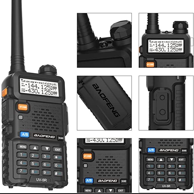 accesorios para electronica - Radio de comunición Baofeng UV-5R radio doble banda, dos vías 5