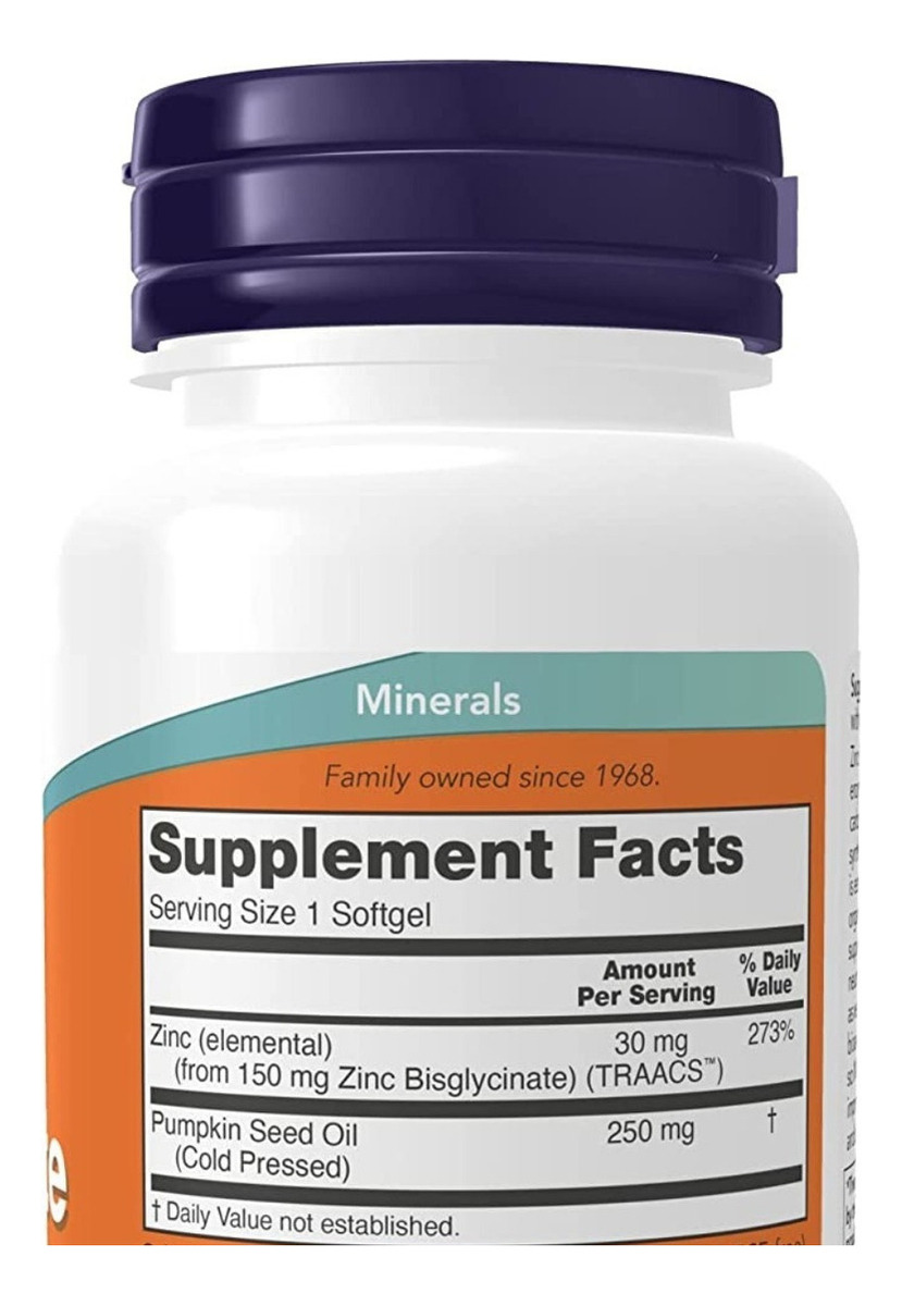 Salud y Equipamiento Médico - Zinc 120 Cap 250 Mg Now 1