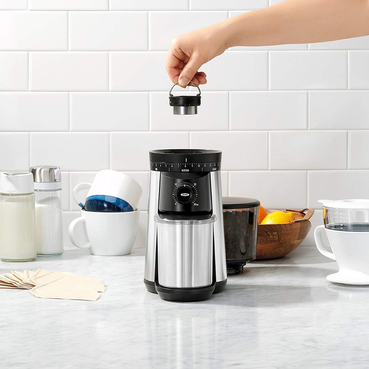 Salud y Equipamiento Médico - Molino Electrico De Café Cónicas 12 Tazas 0.75 Lbs 5