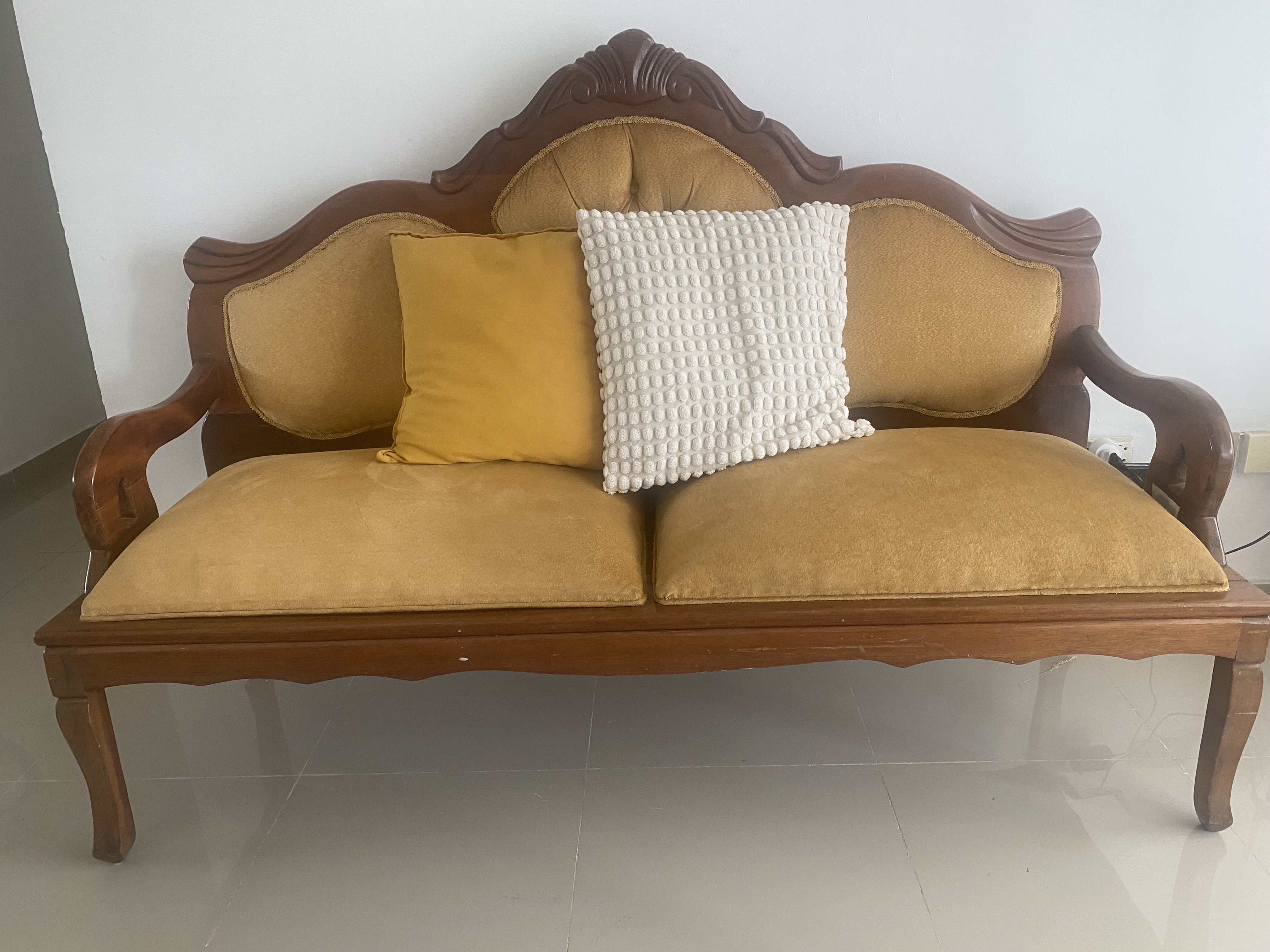 muebles y colchones - juego de muebles en caoba