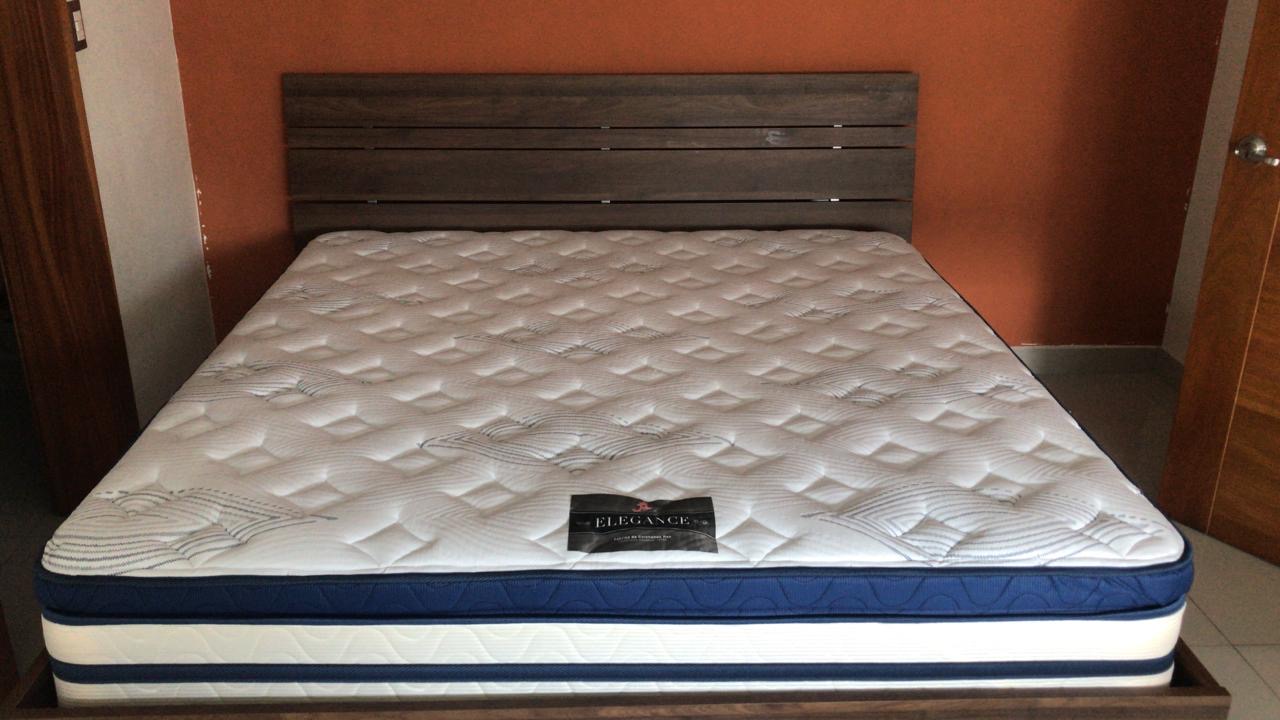 muebles y colchones - Cama king con Colchón Nuevo 
