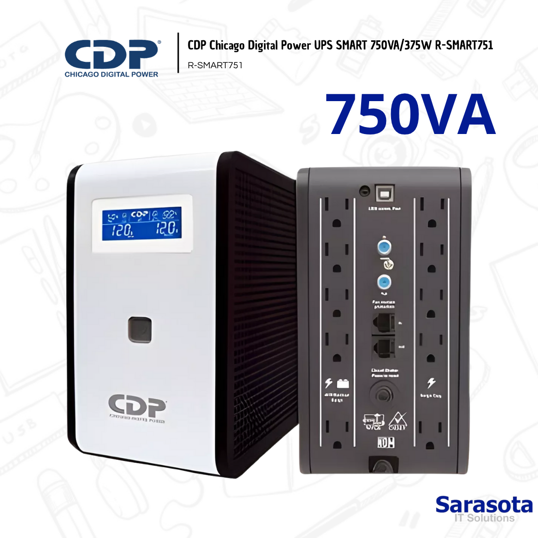 accesorios para electronica - CDP Chicago Digital Power UPS 1000VA/500W UPR1008 0