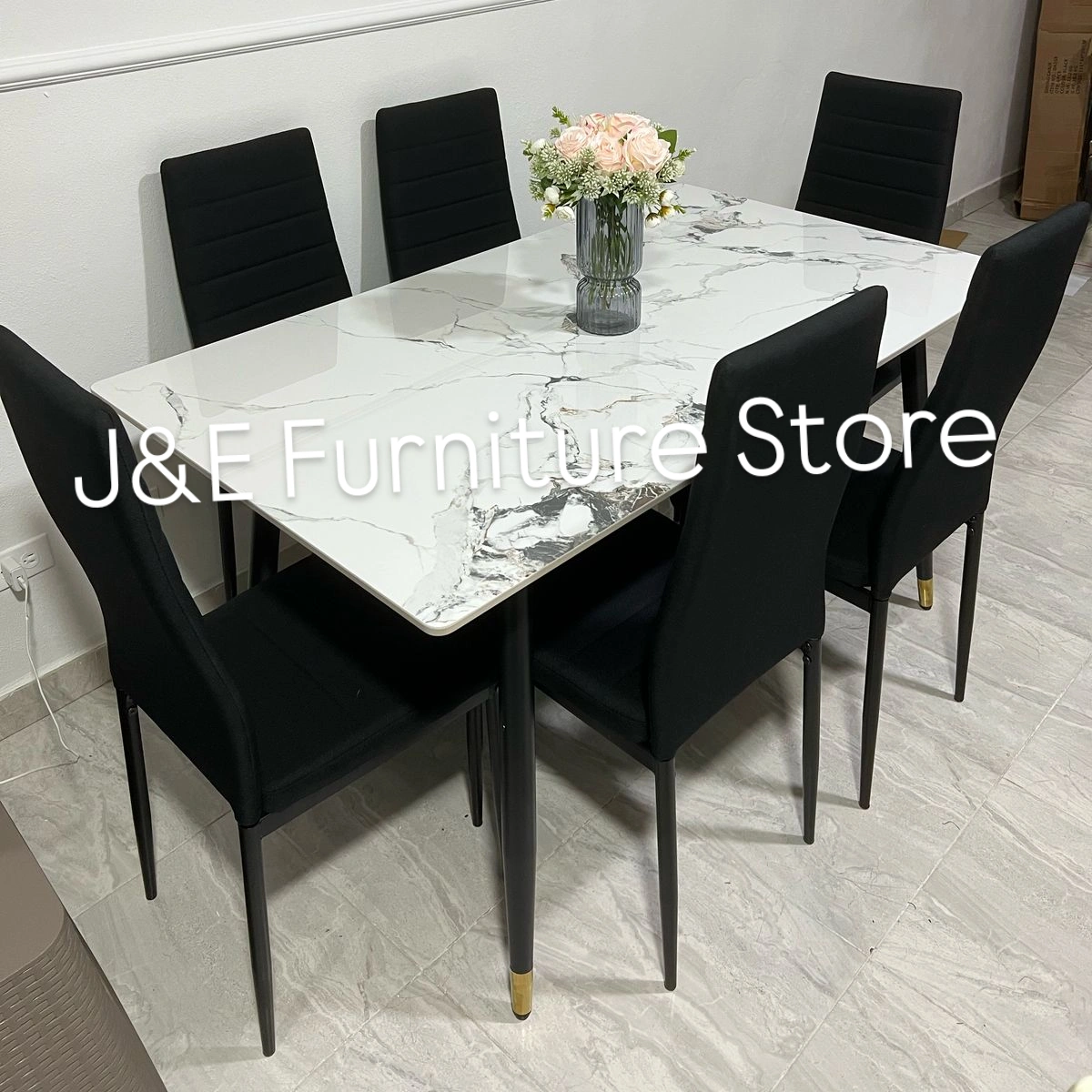 muebles y colchones - Juego de comedor importado de 6 sillas 