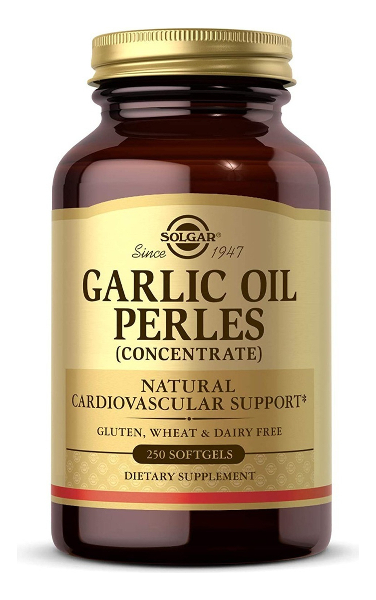 Salud y Equipamiento Médico - Perlas De Ajo Concentrado Cardiovascular Solgar 250 Cap 0