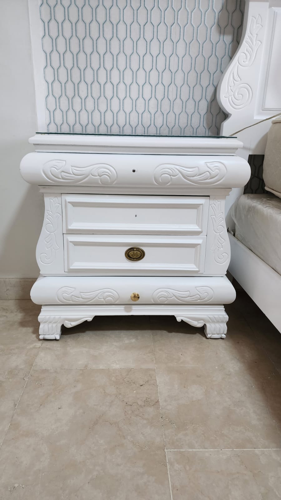 muebles y colchones - Juego habitación completo en caoba en blanco 5