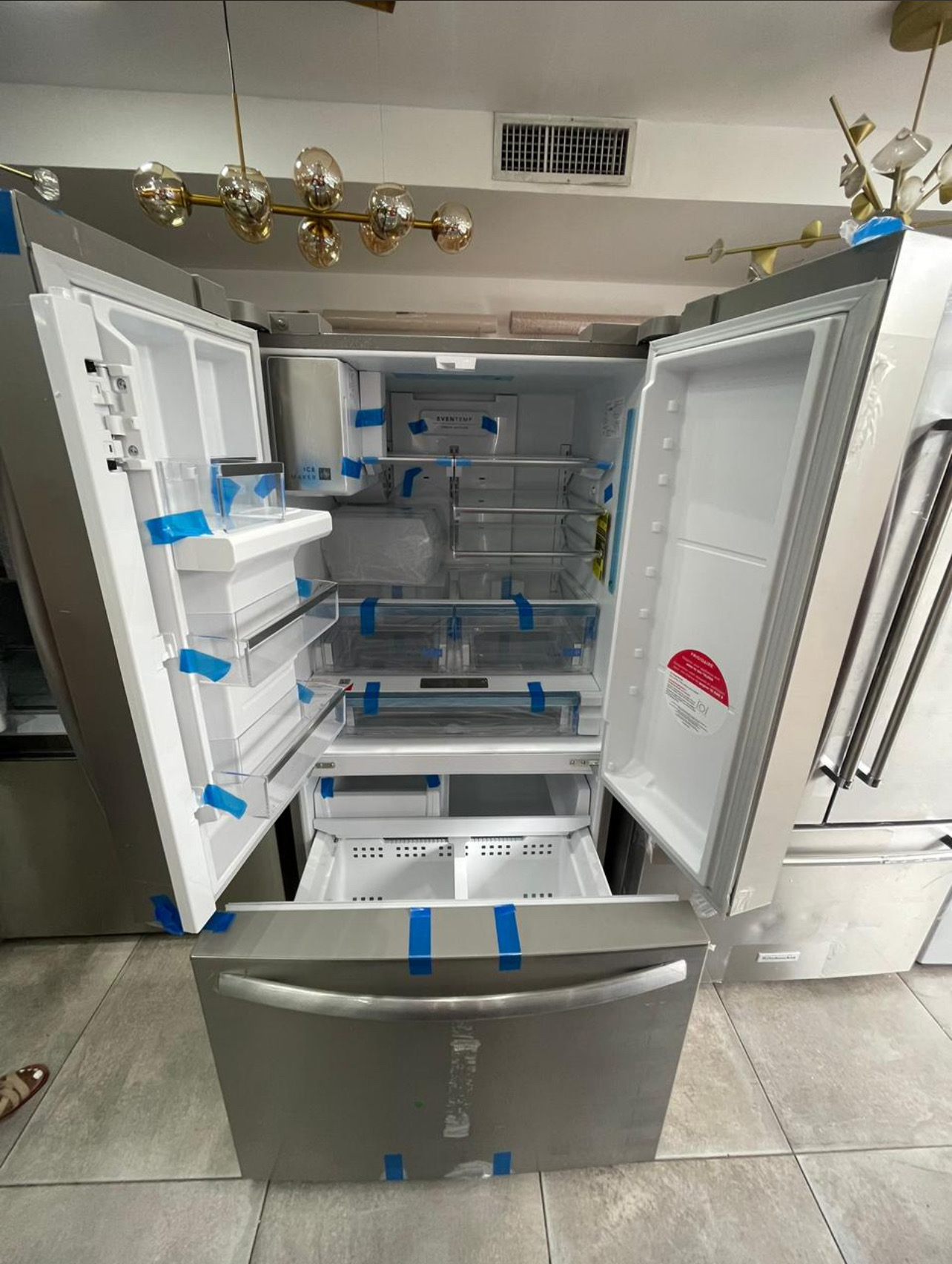 electrodomesticos - nevera 3 puertas tipo francesa 27 pies cúbicos nueva de caja General Electric  1
