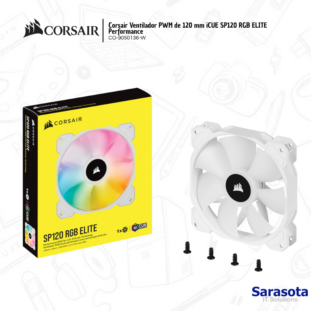 accesorios para electronica - Corsair Ventilador PWM de 120 mm iCUE SP120 RGB EL 1