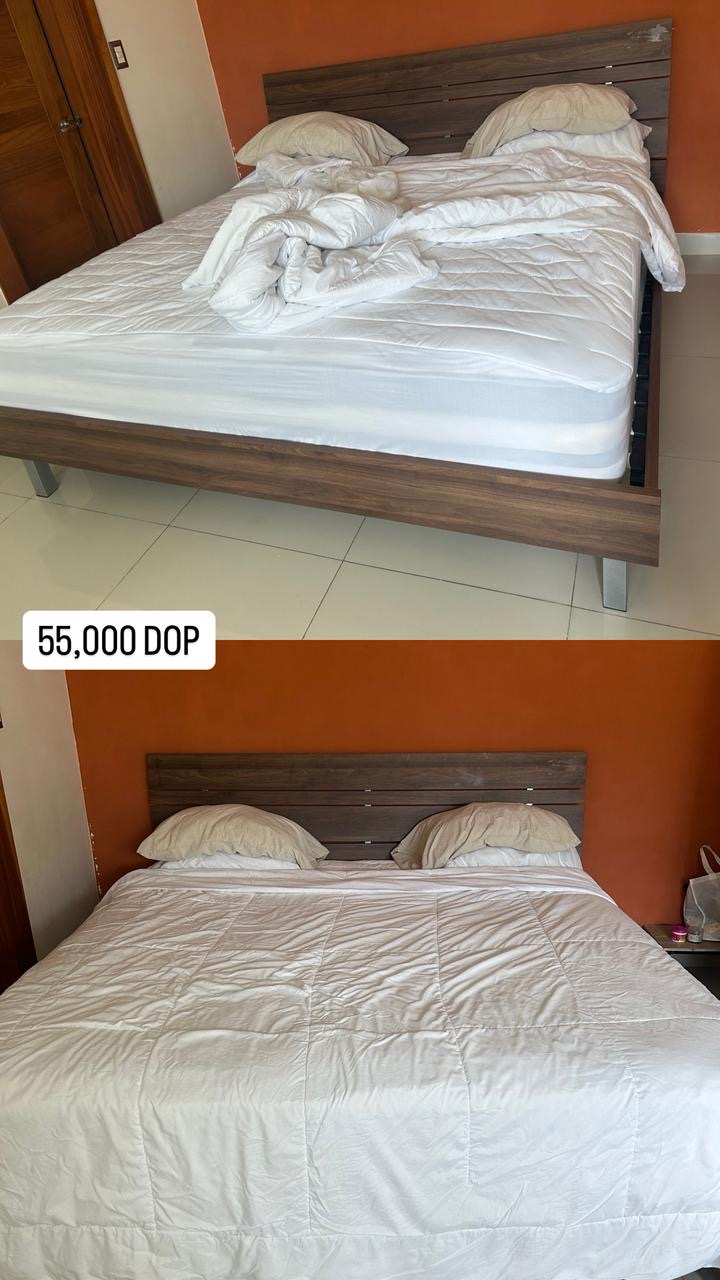 muebles y colchones - Cama king con Colchón Nuevo  1