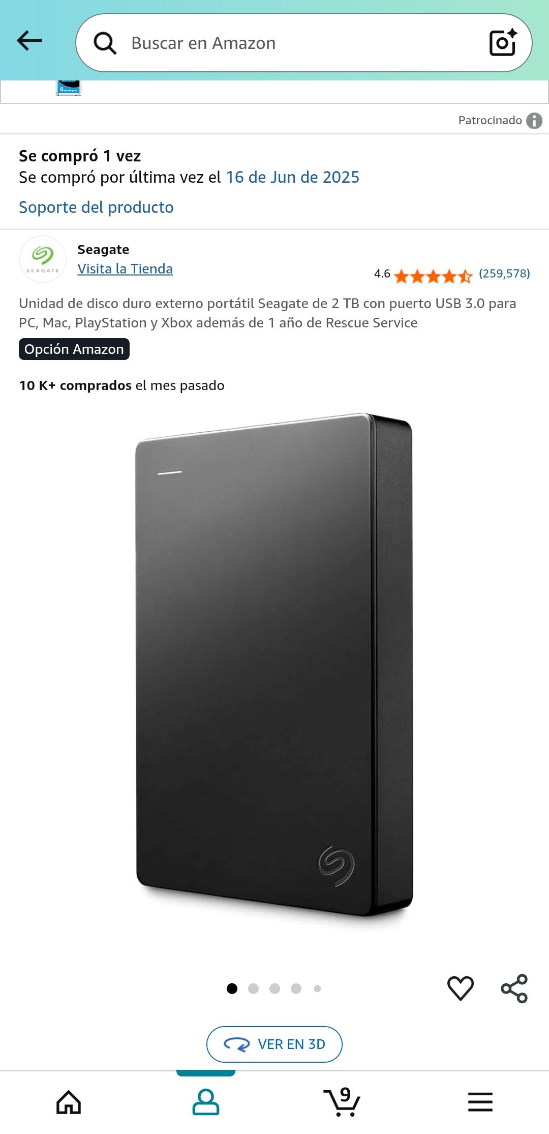 otros electronicos - Disco duro externo SEAGATE