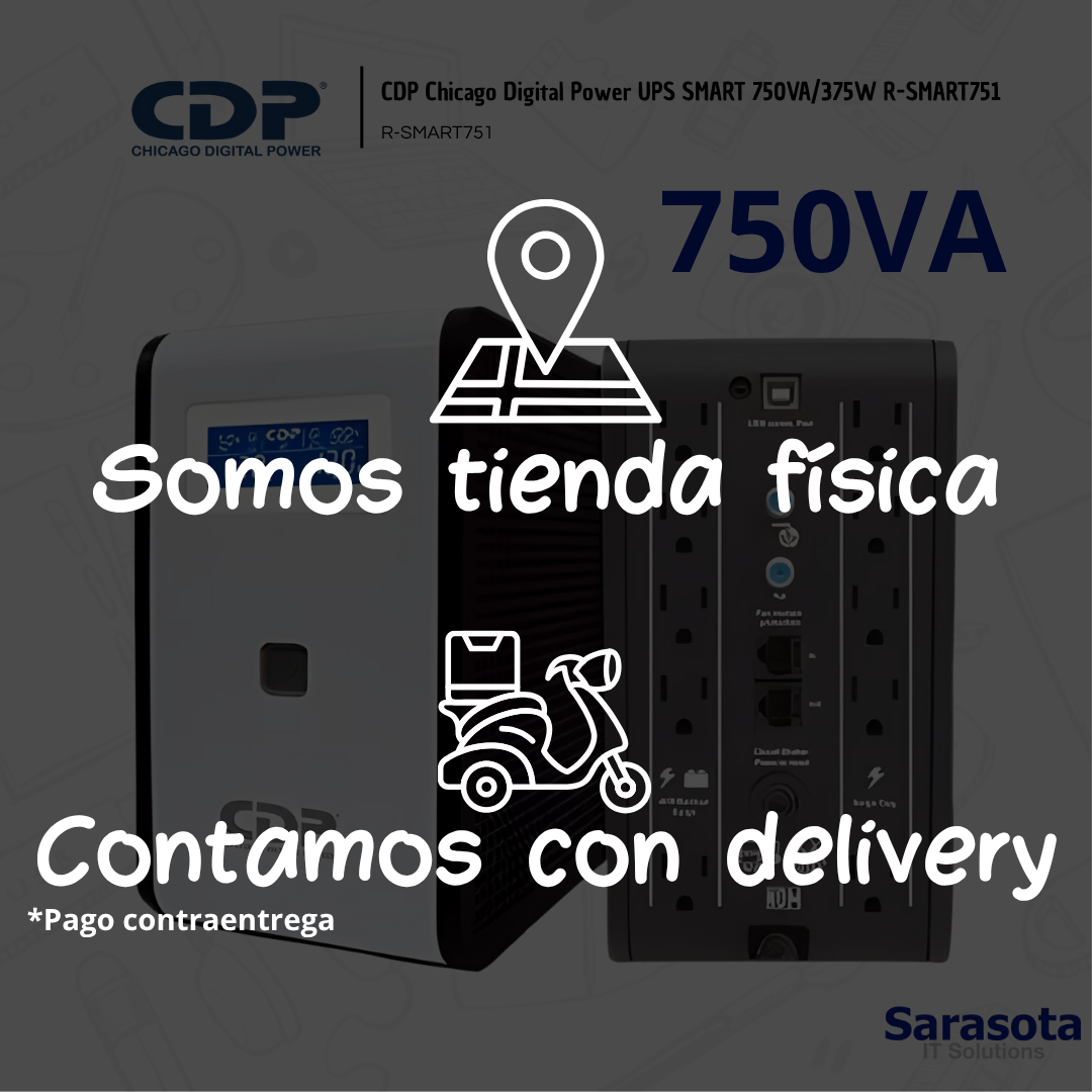 accesorios para electronica - CDP Chicago Digital Power UPS SMART 750VA/375W R-SMART751 2