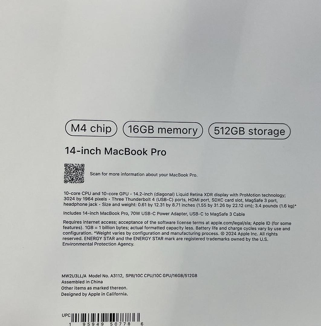 computadoras y laptops - MacBook Pro 14” 16GB RAM 512GB SSD Chip M4 Selladas  2