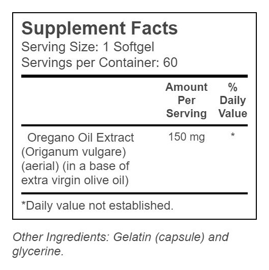 Salud y Equipamiento Médico - Aceite De Orégano Thompson 150 Mg 60 Softgels 1